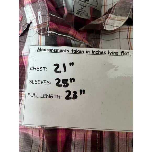 Wrancher by Wrangler Women's Pearl Snap Button Up Shirt Medium - Picture 7 of 9